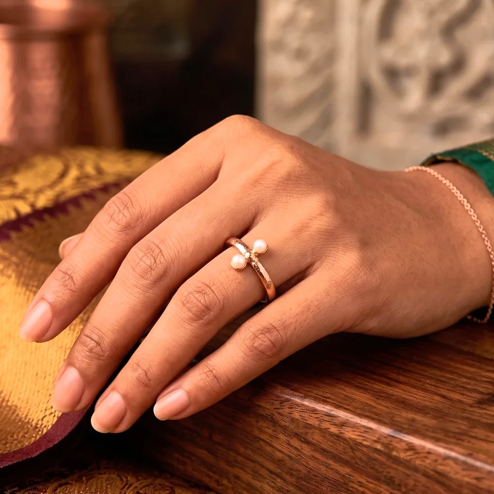 Pearl Bloom Gold-Tone Ring, photo 3
