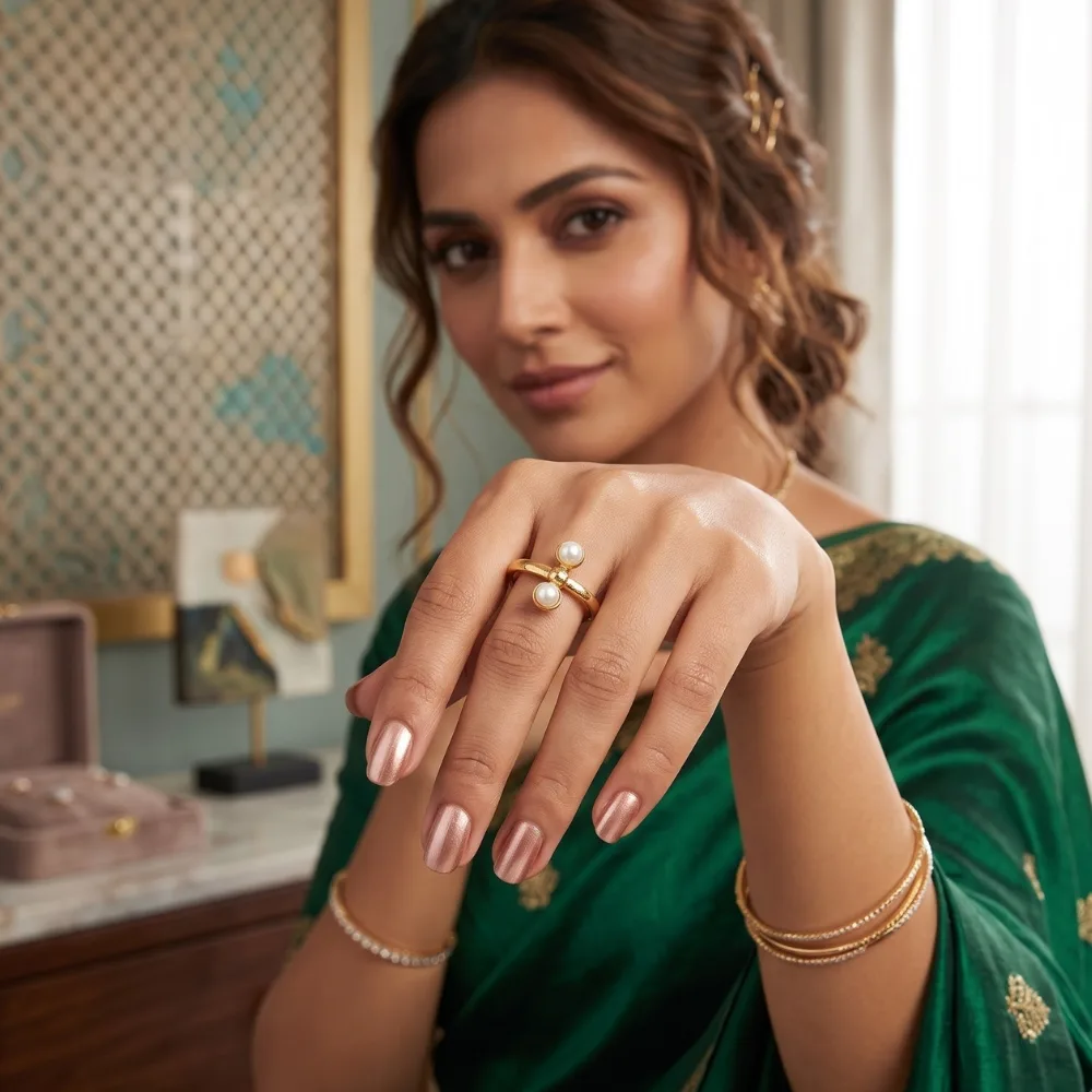 Pearl Bloom Gold-Tone Ring, photo 4
