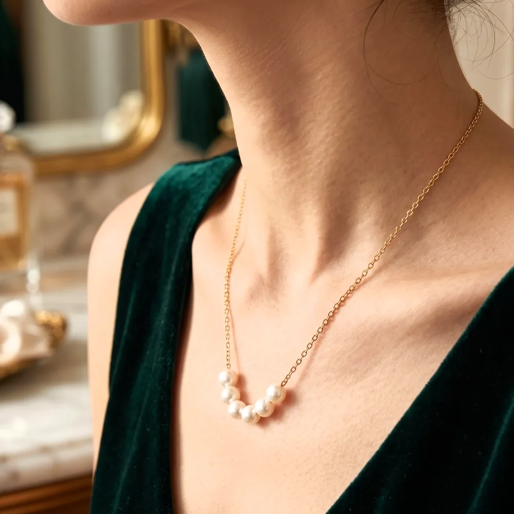 Pearl Grace Gold-Tone Necklace, photo 3