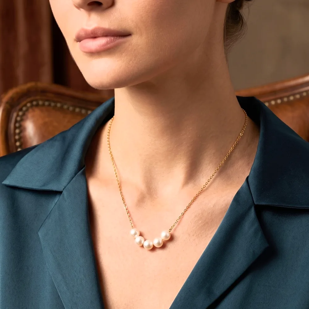 Pearl Grace Gold-Tone Necklace, photo 4