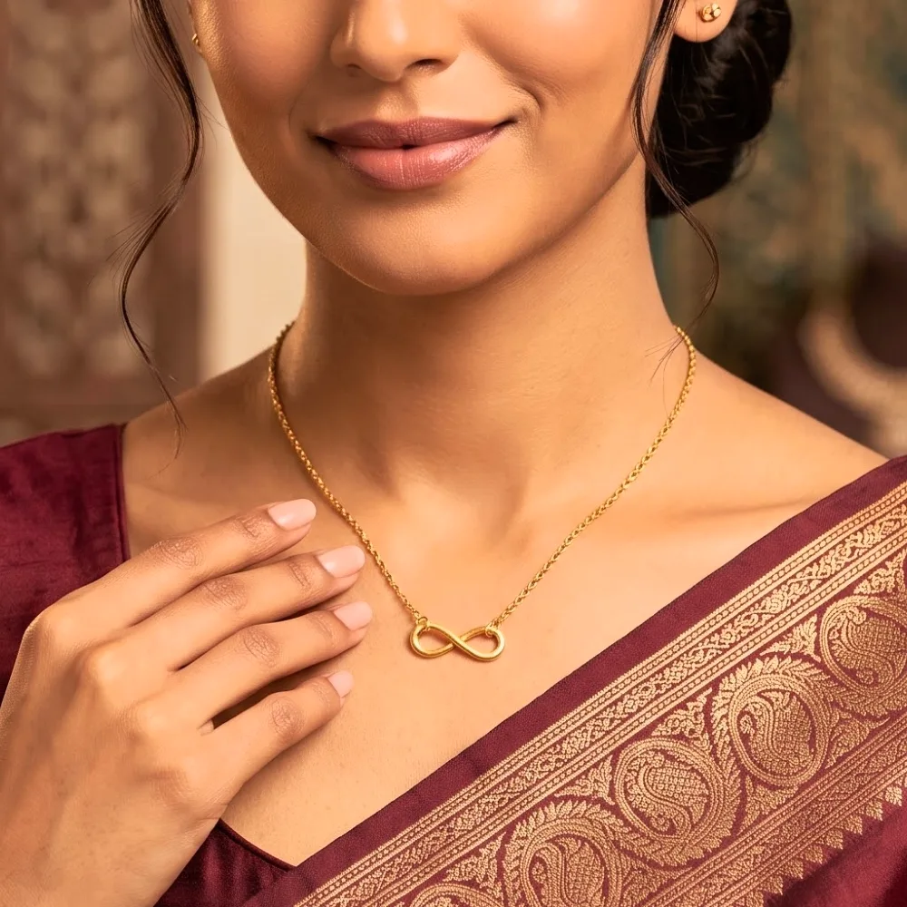 Infinity Charm Gold-Tone Necklace, photo 2